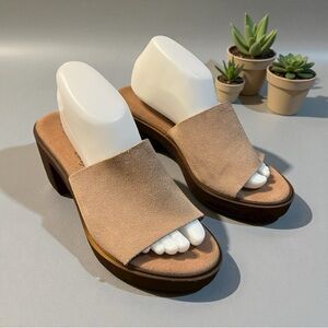 BioNatura Easy Leather Block Heel Sandals Made in Italy Size 9